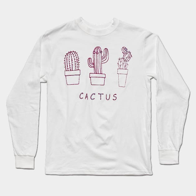 Cactus friends Long Sleeve T-Shirt by Birdbox